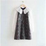 花卉刺繡提花迷你裙